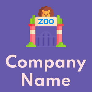 Zoo logo on a Blue Marguerite background - Animali & Cuccioli
