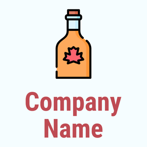 Maple syrup logo on a Azure background - Alimentos & Bebidas