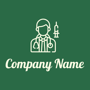 Doctor logo on a Green Pea background - Hospital & Farmácia