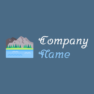 Mountain logo on a Wedgewood background - Environmental & Green