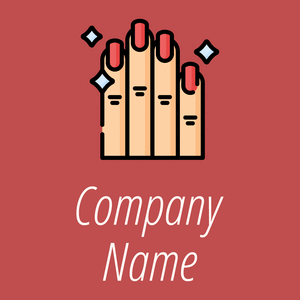 Manicure logo on a Sunset background - Moda & Belleza