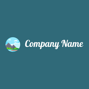 Dock logo on a Blumine background - Environmental & Green