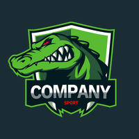 angry crocodile team logo - Tiere & Haustiere