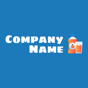 Orange juice logo on a Denim background - Alimentos & Bebidas