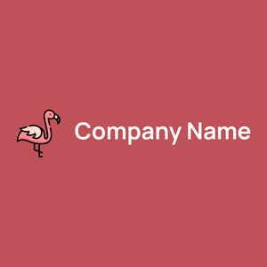 Flamingo logo on a Fuzzy Wuzzy Brown background - Animales & Animales de compañía