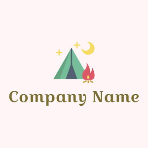 Camping logo on a Snow background - Autos & Fahrzeuge
