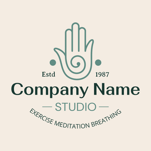 Studio yoga and hand chakra logo - Juegos & Entretenimiento