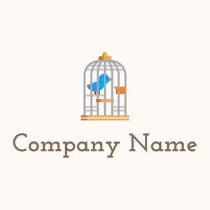 Bird cage on a Seashell background - Tiere & Haustiere