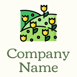 Flowers logo on a Floral White background - Fiori