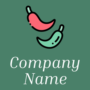 Jalapeno logo on a Dark Green Copper background - Comida & Bebida