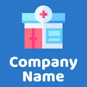 Clinic logo on a Cerulean Blue background - Medical & Pharmaceutical