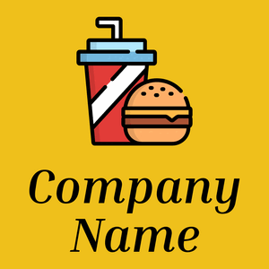 FastFood logo on a Yellow background - Food & Drink