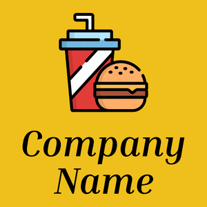 FastFood logo on a Yellow background - Comida & Bebida