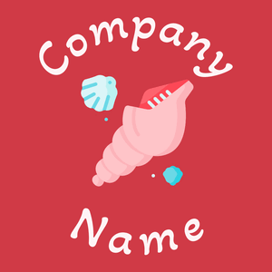 Seashell logo on a Mahogany background - Abstracto