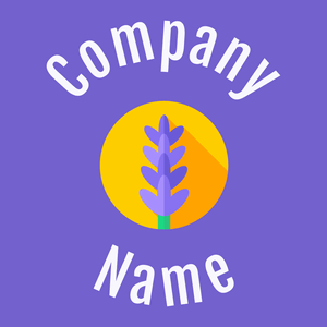 Lavender logo on a Slate Blue background - Blumen