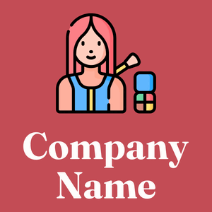 Makeup artist logo on a Fuzzy Wuzzy Brown background - Mode & Schönheit