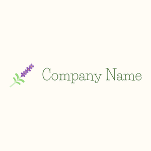 Lavender logo on a Floral White background - Blumen