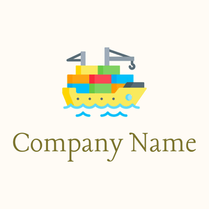 Shipment logo on a Floral White background - Abstracto