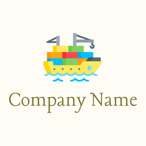 Shipment logo on a Floral White background - Abstrato