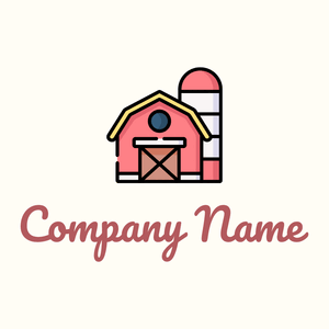Barn on a Floral White background - Landwirtschaft
