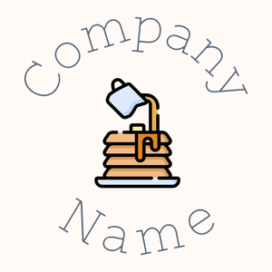 Pancakes logo on a Seashell background - Nourriture & Boisson