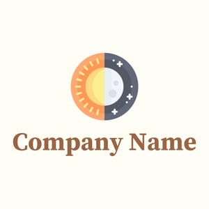 Day and night logo on a Ivory background - Abstrakt