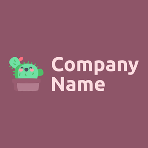 Pastel Green Cactus on a Cannon Pink background - Bloemist