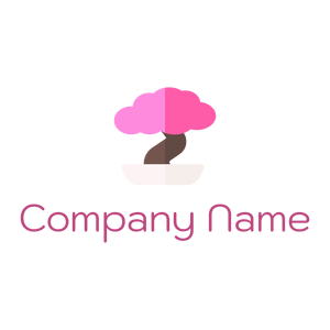 Pink Bonsai logo on a White background - Medio ambiente & Ecología