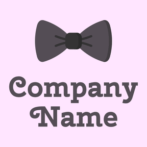Grey Bow tie logo on a pink background - Mode & Schönheit