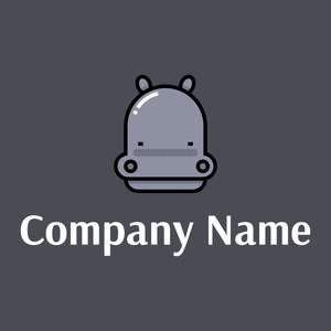 Hippopotamus logo on a Tuna background - Tiere & Haustiere