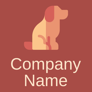 Dog logo on a Apple Blossom background - Animali & Cuccioli
