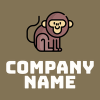 Monkey logo on a Cement background - Animaux & Animaux de compagnie