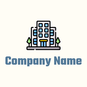 Office building logo on a Floral White background - Entreprise & Consultant