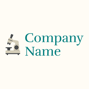 Microscope logo on a Floral White background - Medical & Farmacia