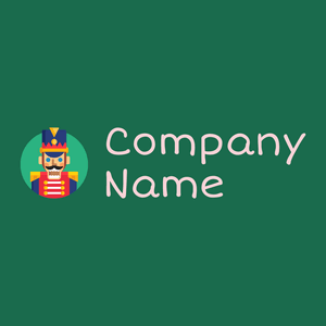 Nutcracker logo on a Dark Spring Green background - Abstracto