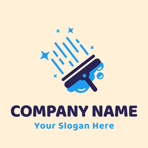 squeegee window cleaning logo - Limpieza & Mantenimiento