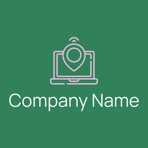 Digital nomad logo on a Sea Green background - Negócios & Consultoria