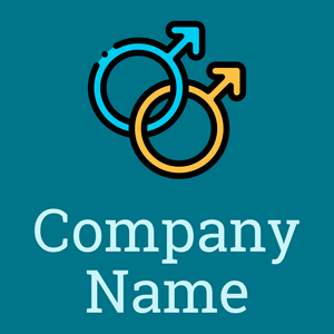 Gay logo on a Teal background - Encontros & Relacionamentos