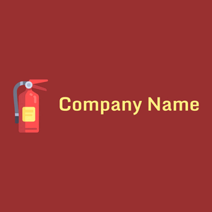 Fire extinguisher on a Guardsman Red background - Seguridad