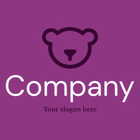 Purple teddy bear logo for children - Enfant & Garderie
