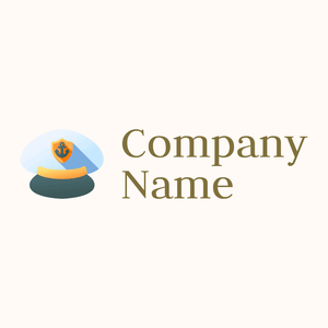 Captain hat logo on a pale background - Abstrakt