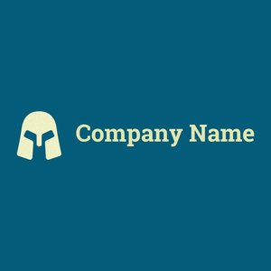 Helmet logo on a Blue Lagoon background - Abstrato