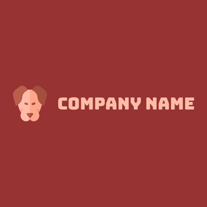 Dog logo on a Milano Red background - Tiere & Haustiere
