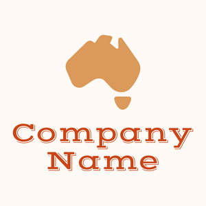 Orange Australia on a Seashell background - Abstrakt