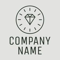 Logotipo de diamante brillante en círculo - Venta al detalle Logotipo