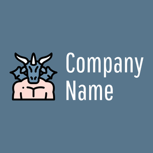 Demon logo on a Kashmir Blue background - Religione