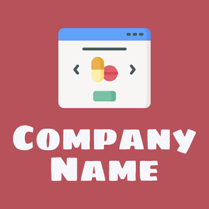 Online pharmacy logo on a Blush background - Medisch & Farmaceutisch