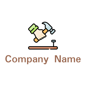 Hammer logo on a White background - Bau & Werkzeuge