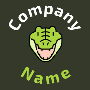 Crocodile logo on a Log Cabin background - Animaux & Animaux de compagnie