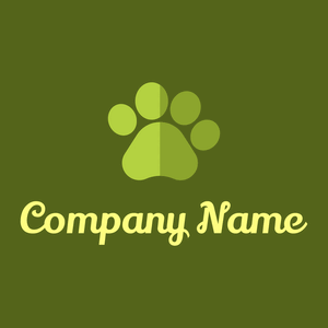 Pawprint logo on a Fiji Green background - Animais e Pets